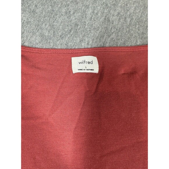 Wilfred Lydia Mini Dress Ruched Rosy Red Rouge‎ Rose Size Large - Picture 4 of 9